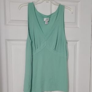 LOFT Mint Green V-Neck Sleeveless Tank Top